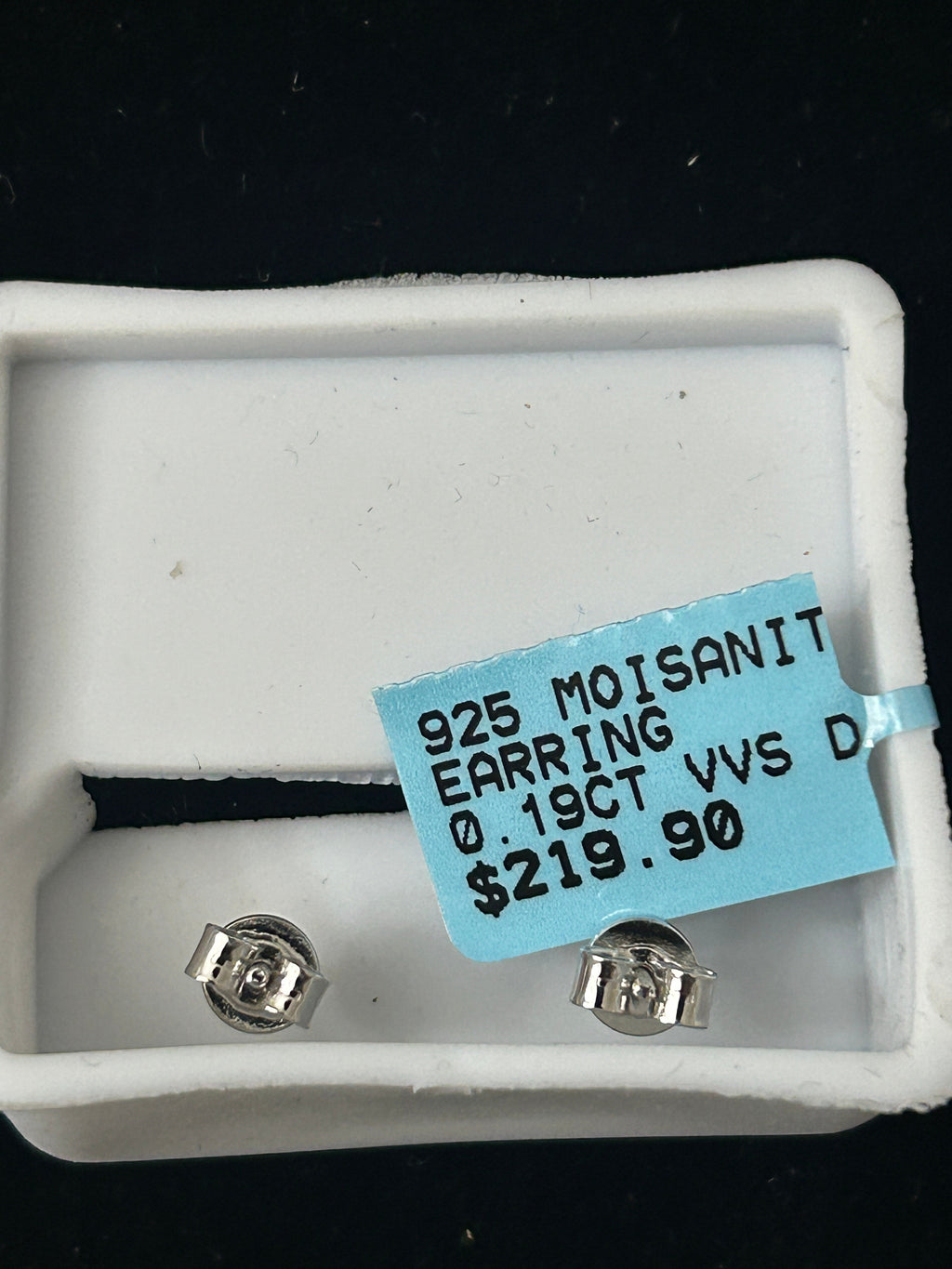 Moissanite Hamsa Studs 925 .19CT