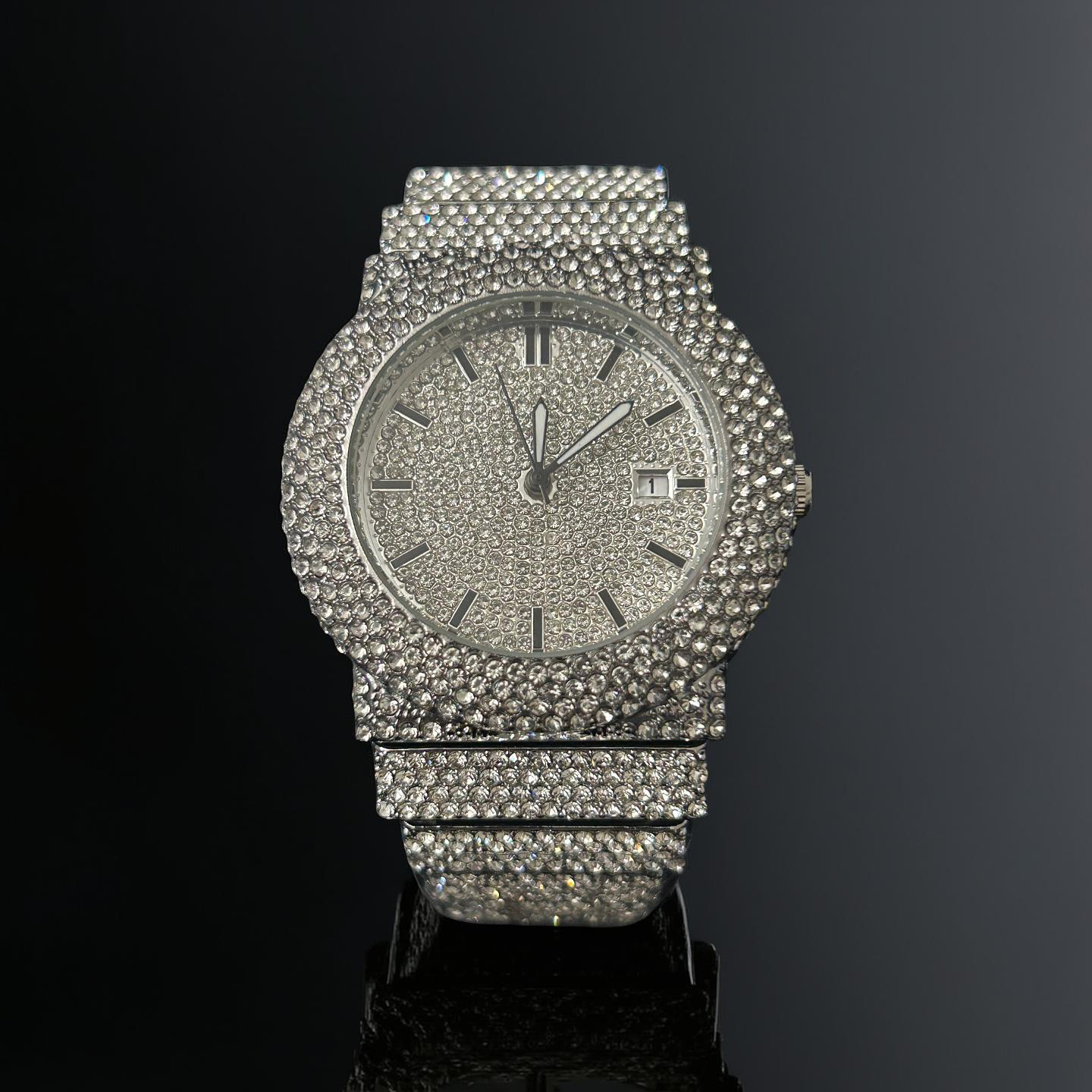 41MM Iced Out CZ Cartier Style