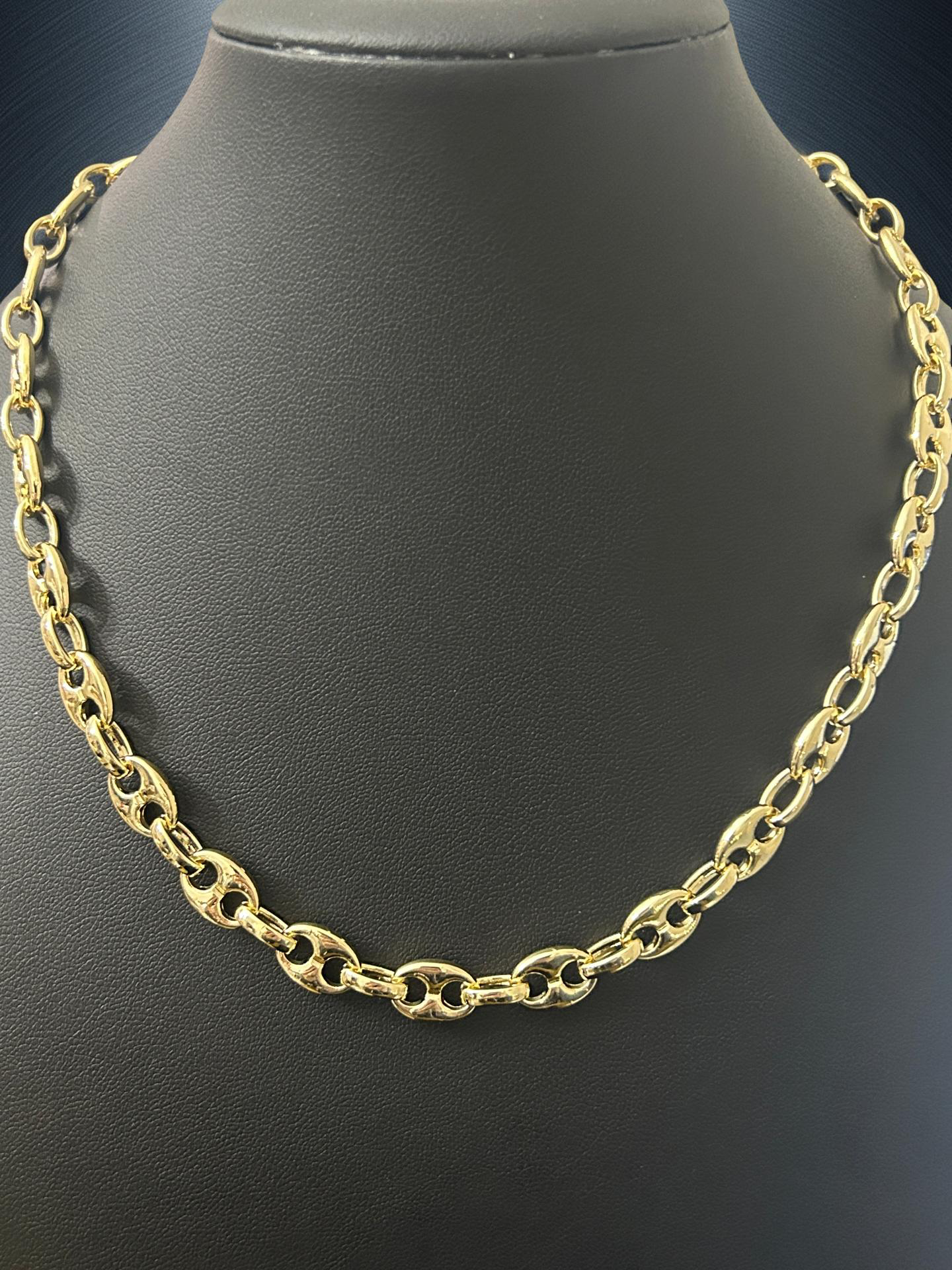 14K Gold 18In Bubble Gucci Link 8.5mm