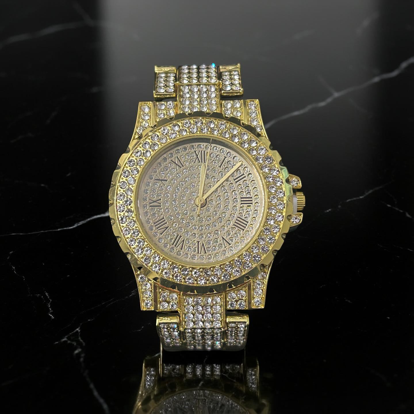 39mm VVS CZ Iced Out Gold Watch