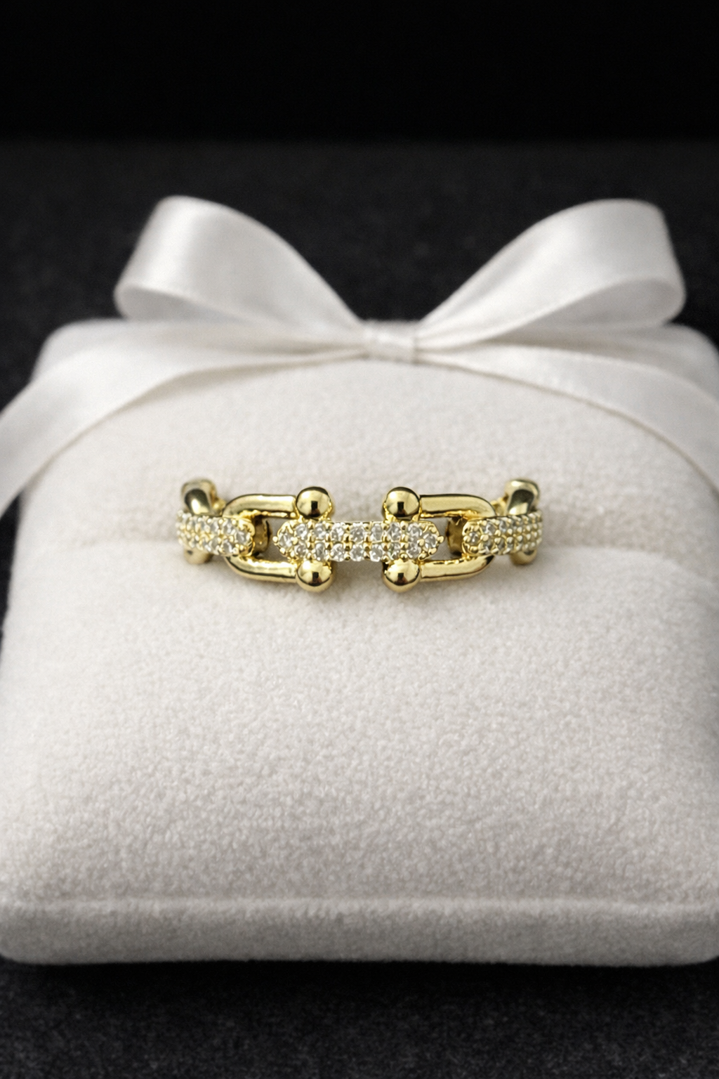 14k Gold Tiffany Style VVS CZ Ring