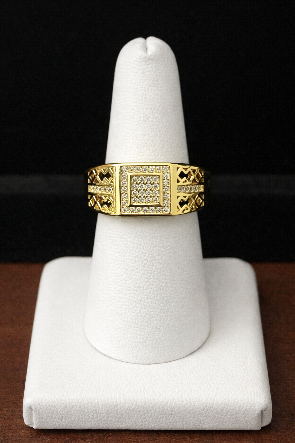 14k Gold VVS CZ Men’s Ring