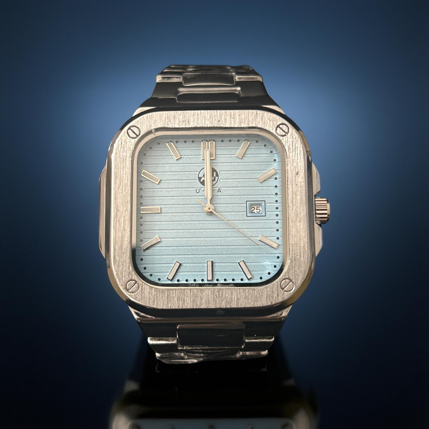 47mm Square Face Baby Blue Face Cartier Style
