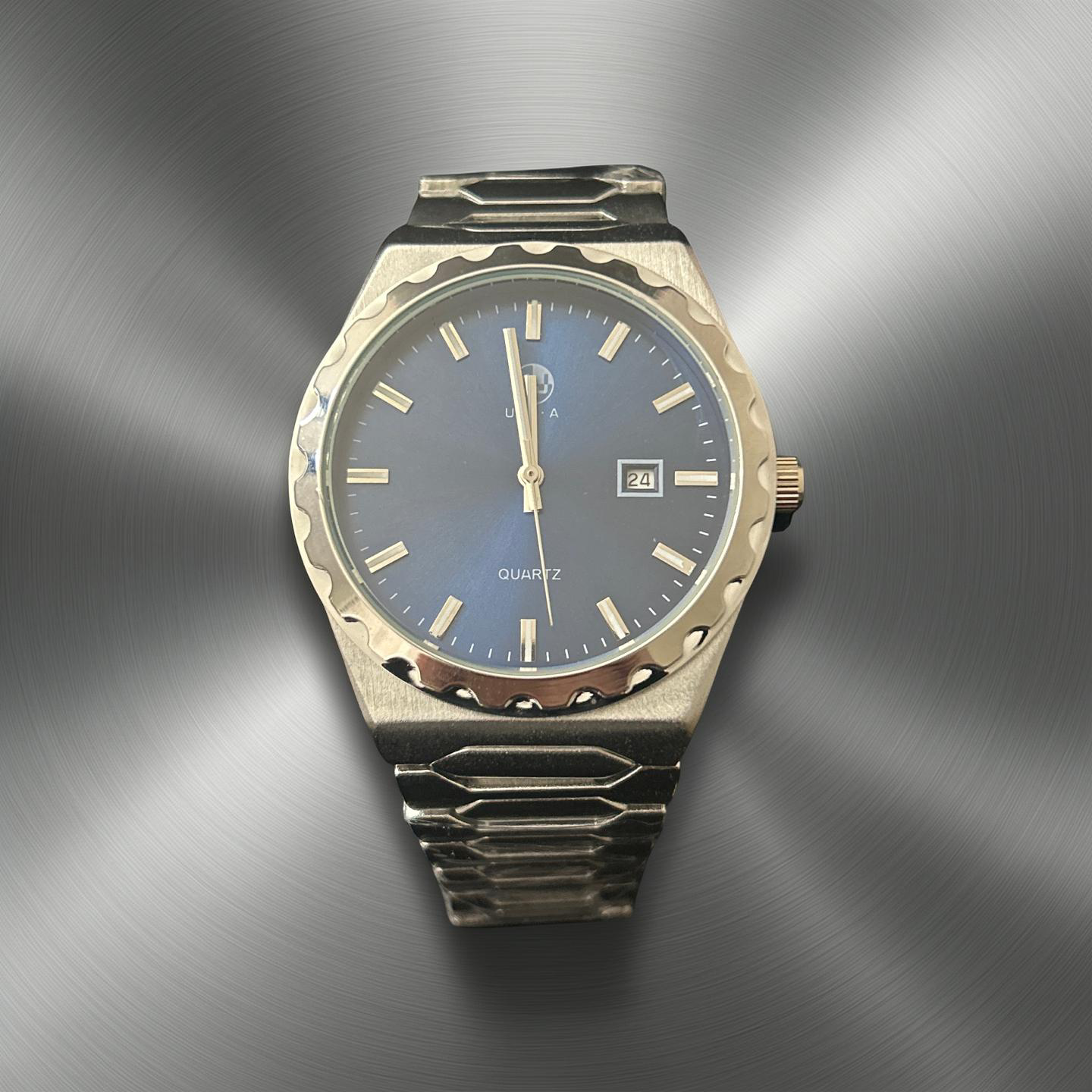 Blue Face Silver Watch 41mm