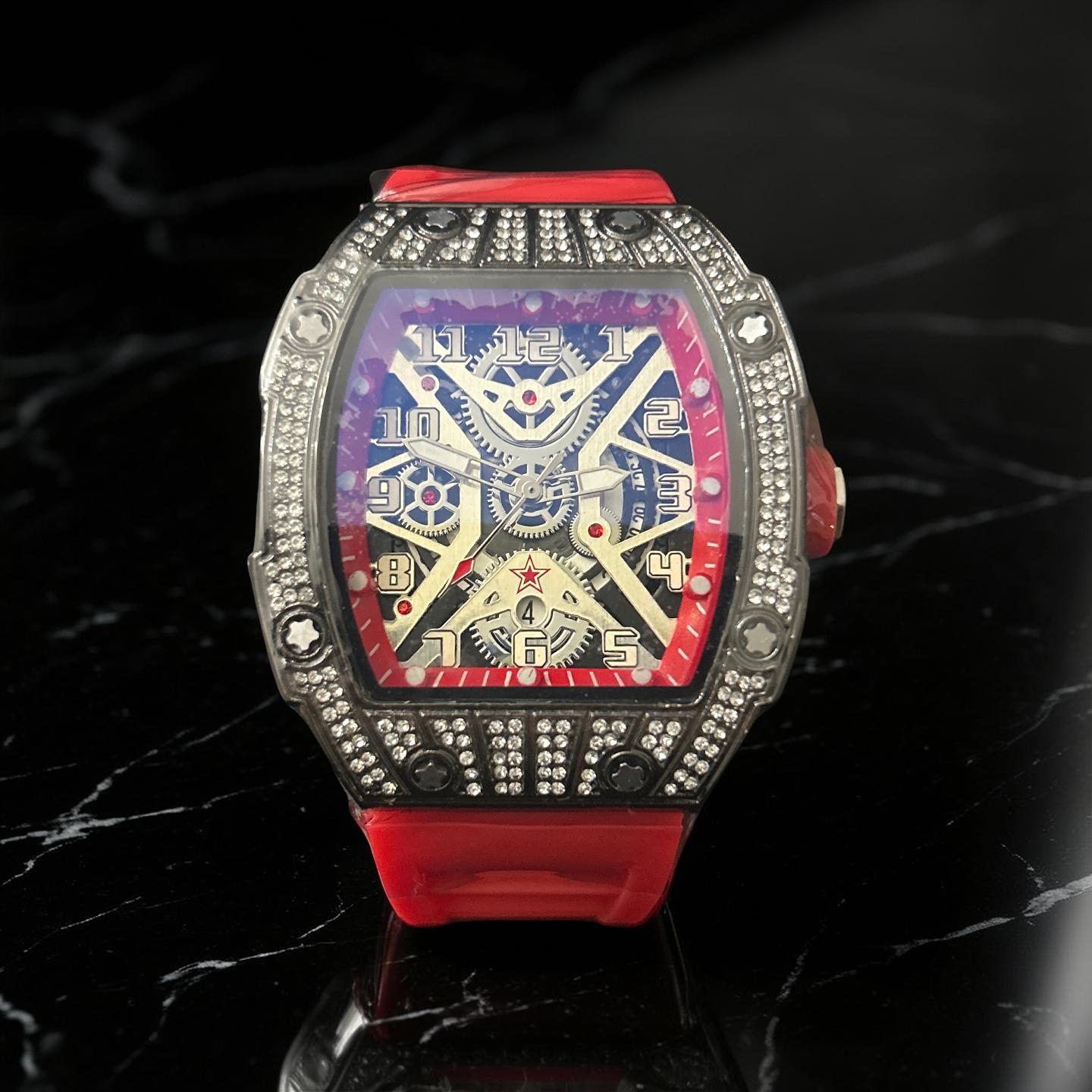 VVS CZ Black Face W/ Red Band RM Style