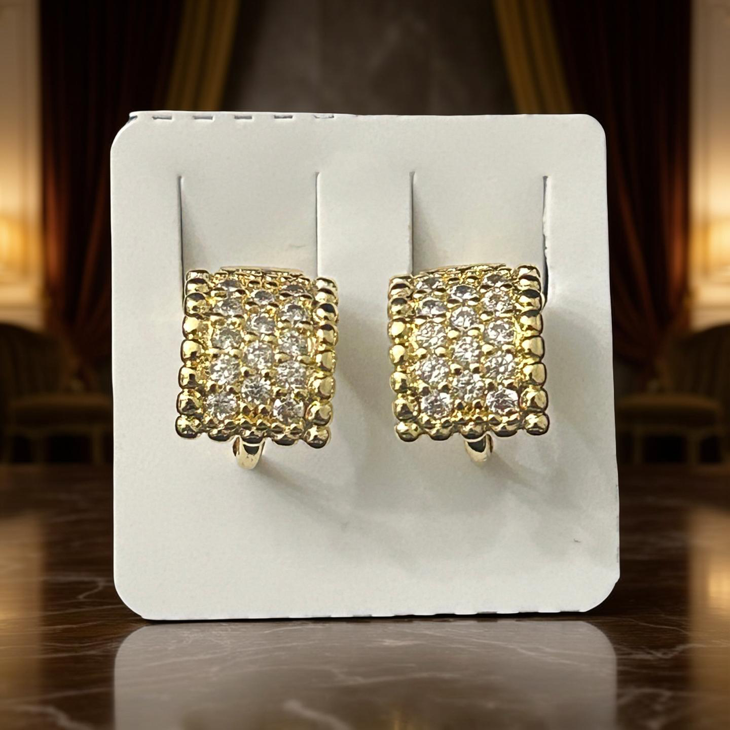 14k Gold Huggie Hoops VVS CZ
