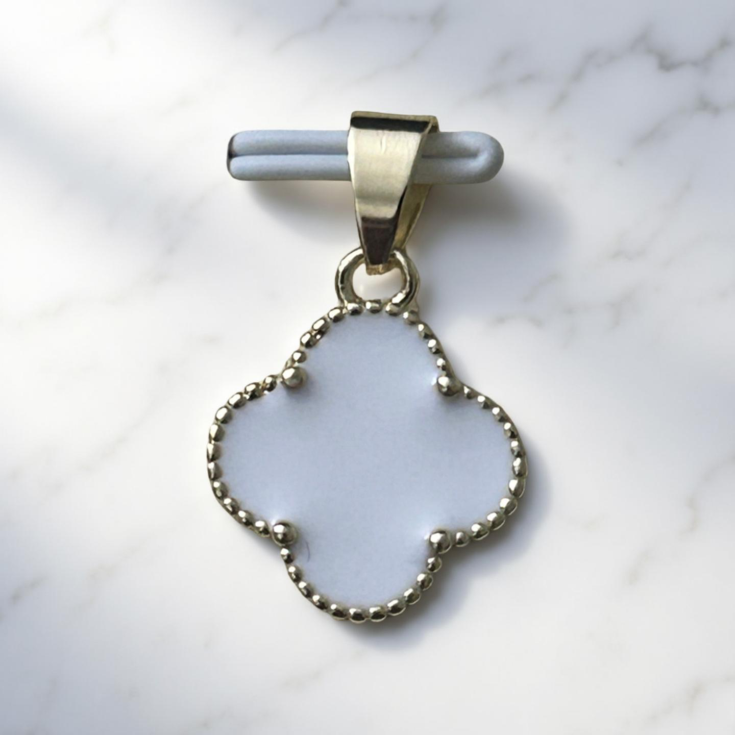 14k Gold White Clover