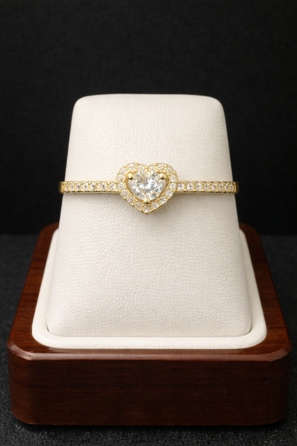 14k Gold VVS CZ Heart Size 7