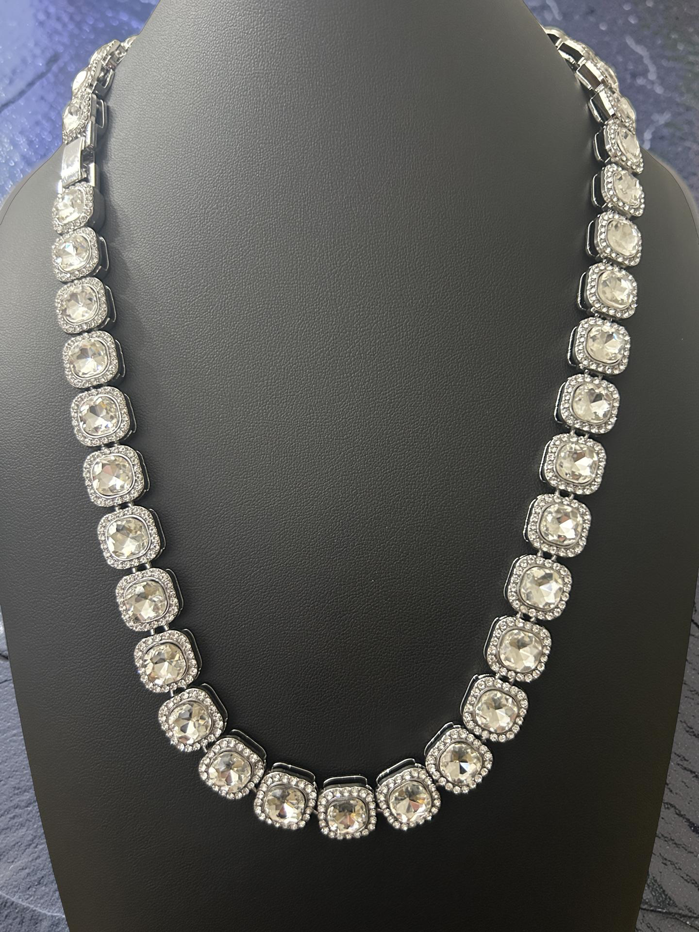 24” VVS CZ Tennis Chain – 12.5mm Iced Out Stainless Steel Necklace