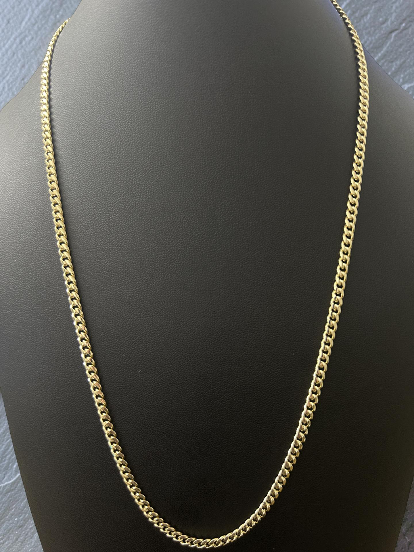 24” 4mm Miami Cuban Chain – 14K Gold Filled Brass Necklace