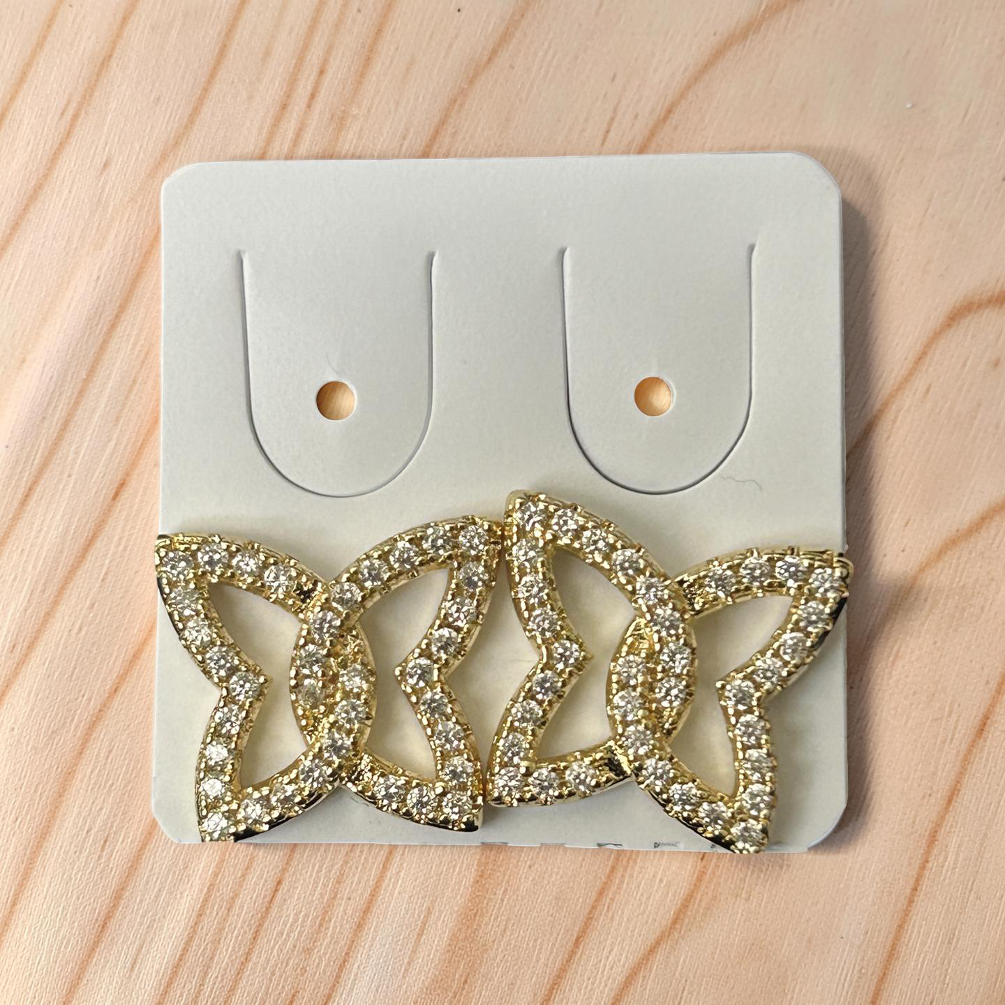 14K Gold Filled VVS CZ Butterfly Stud Earrings – Push Back