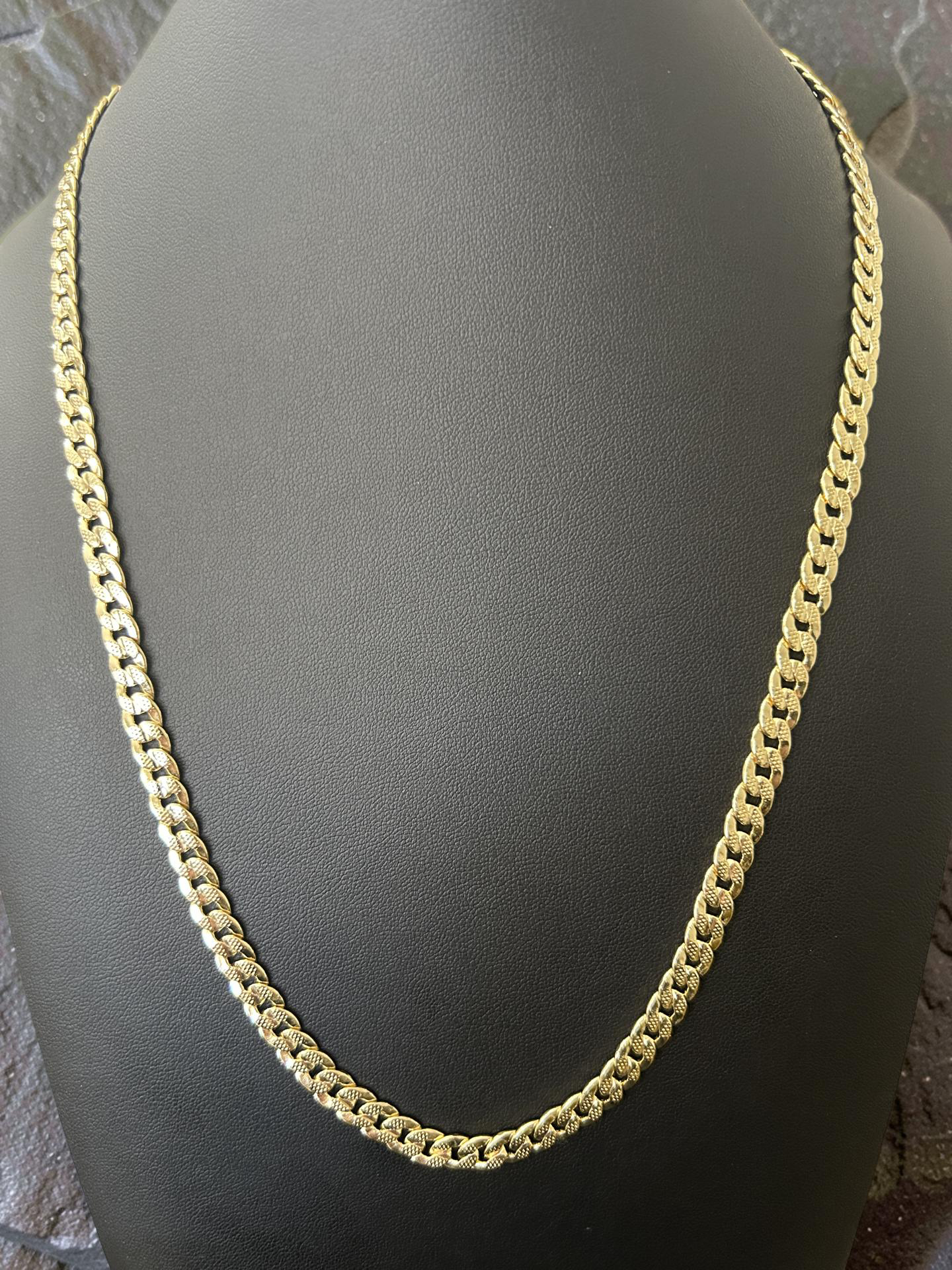 24in 6.5mm 14K Gold Filled Diamond Cut Cuban Link Chain – Miami Style Necklace