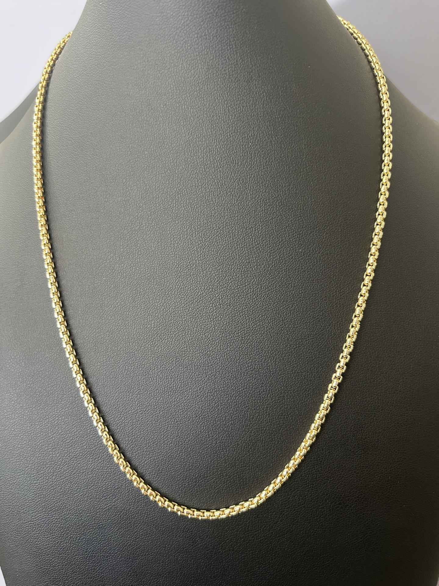 20in 2.5mm 14K Gold Filled Box Chain – Classic Venetian Style Necklace