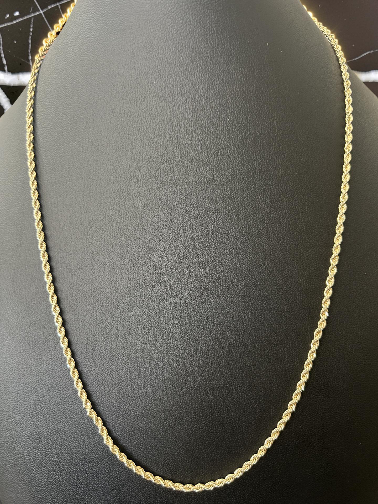 22in 2.5mm 14K Gold Filled Rope Chain – Classic Twisted Gold Necklace