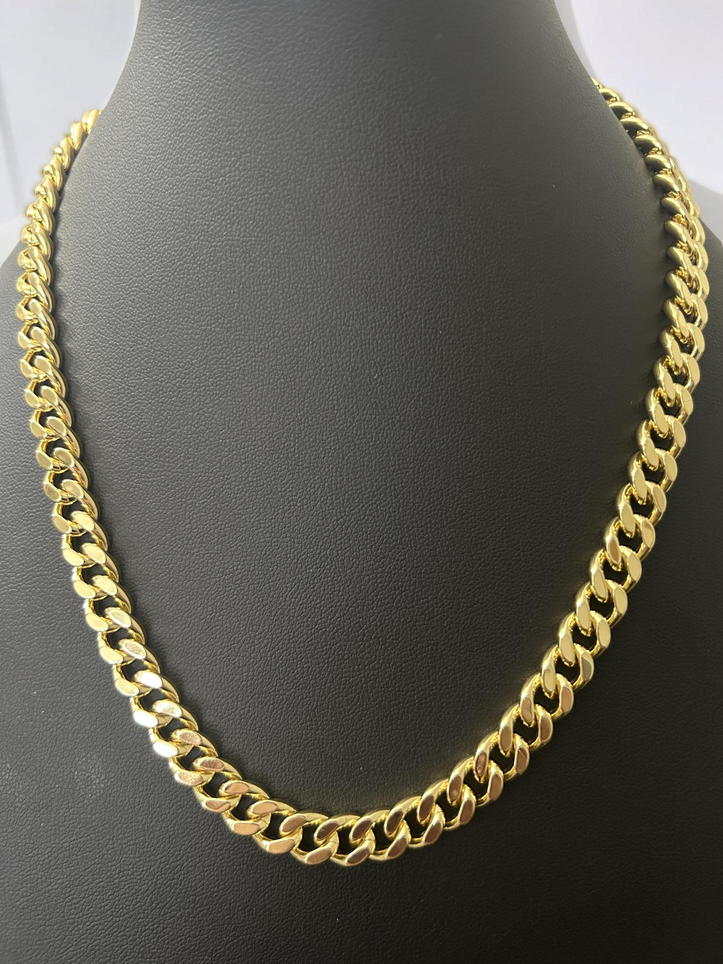 14K Gold Filled Cuban Link Chain Necklace – 8mm 18 Inch Classic Cuban Chain
