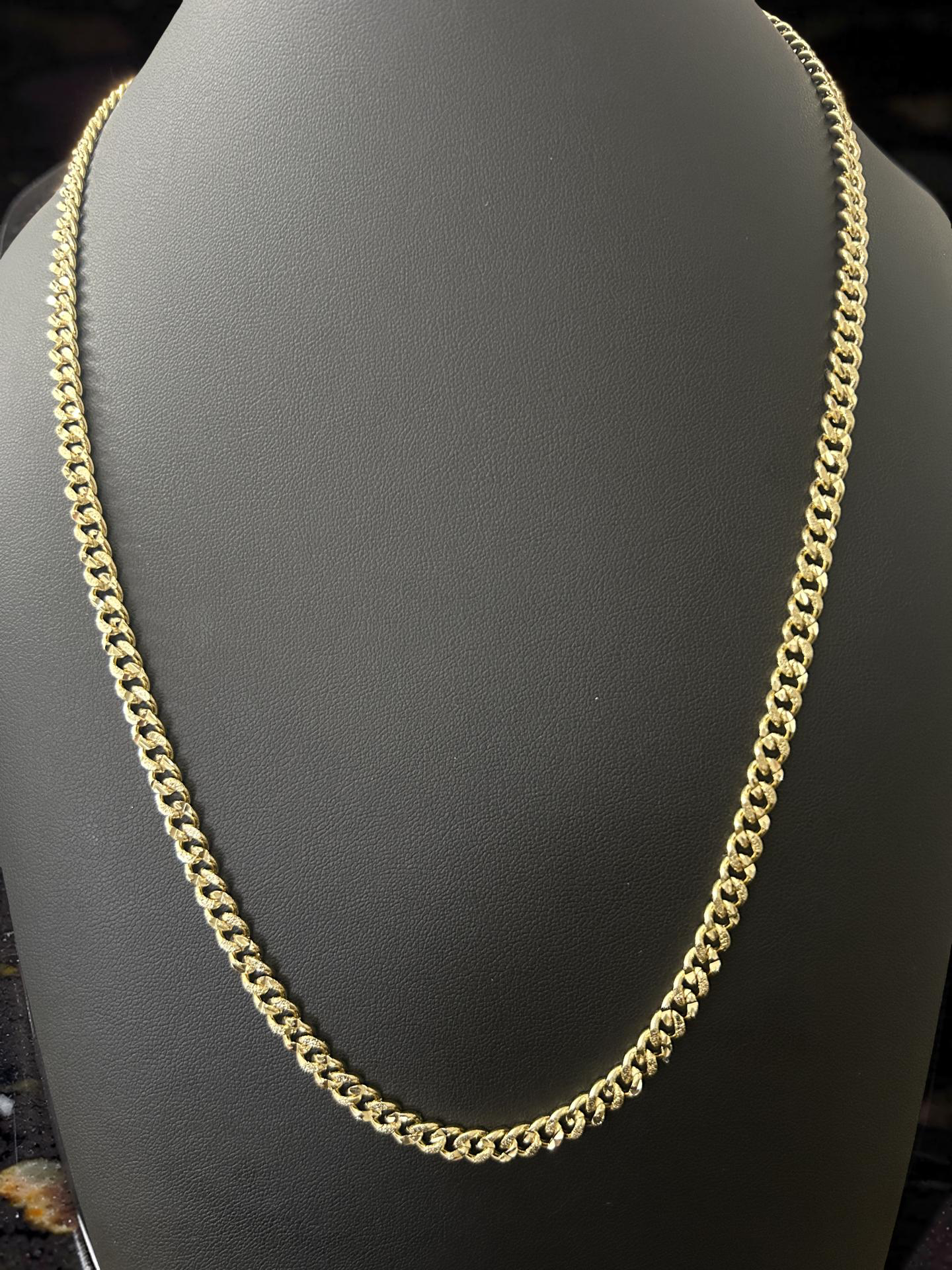 14K Gold Filled Diamond Cut Cuban Link Chain – 5mm 24 Inch Gold Necklace
