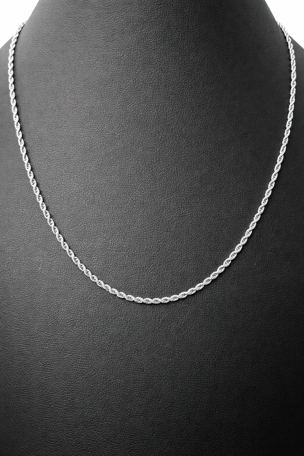 18” 2mm 14K White Gold Filled Rope Chain – Minimal Luxury Shine