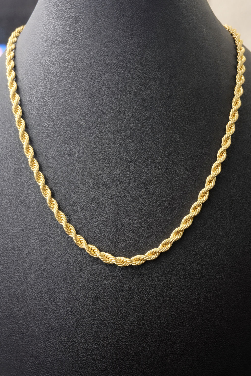 18” 4mm 14K Gold Filled Rope Chain – Bold Luxury Shine