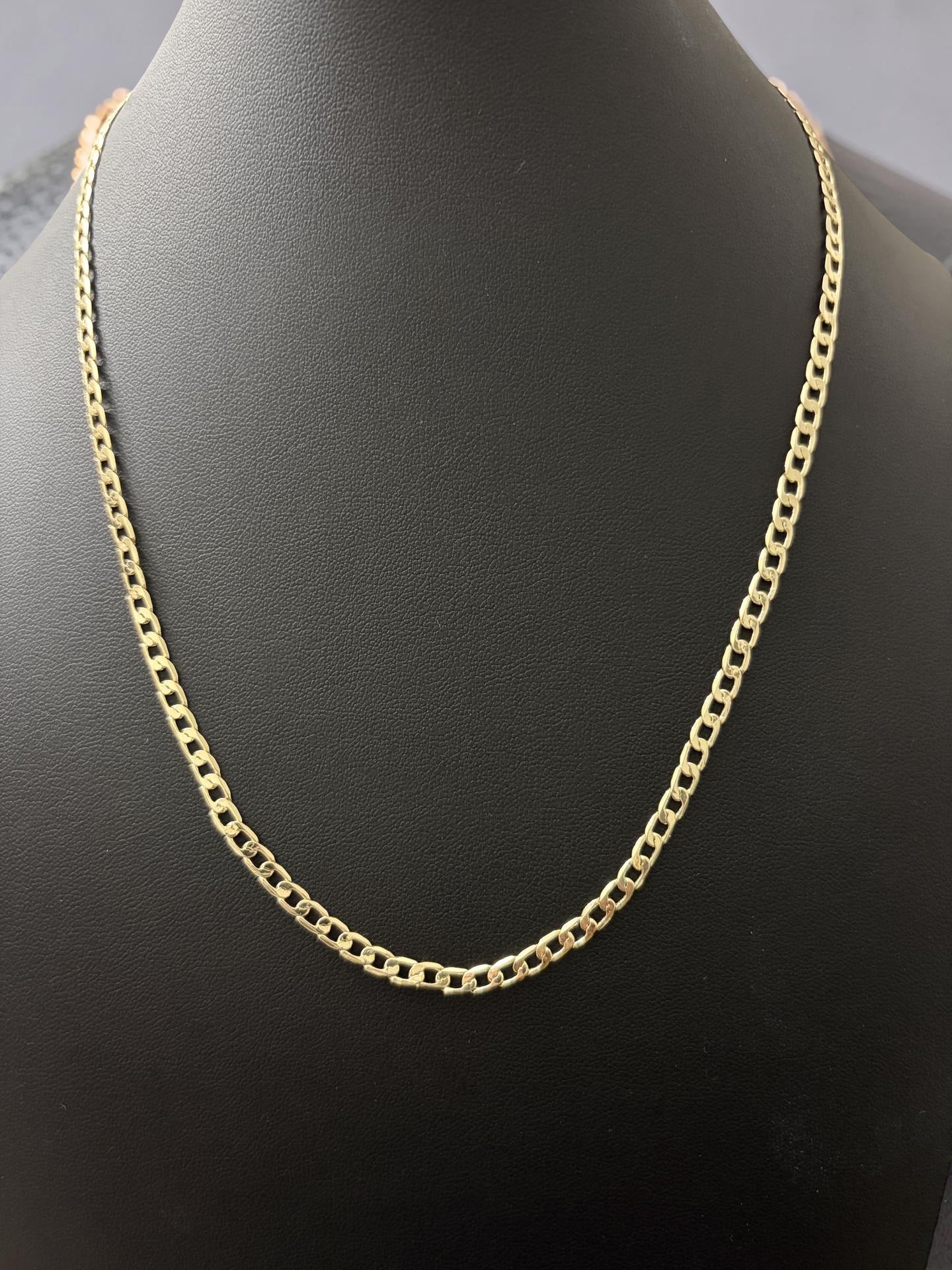 14k Gold Filled in Brass 20in Cuban Chain
