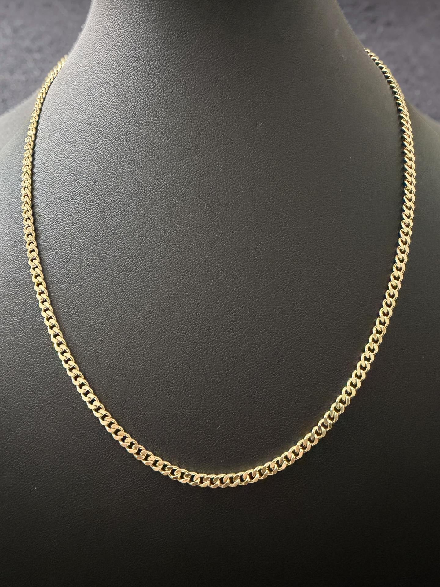18in 3.5mm Gold Filled in Brass Cuban Chain