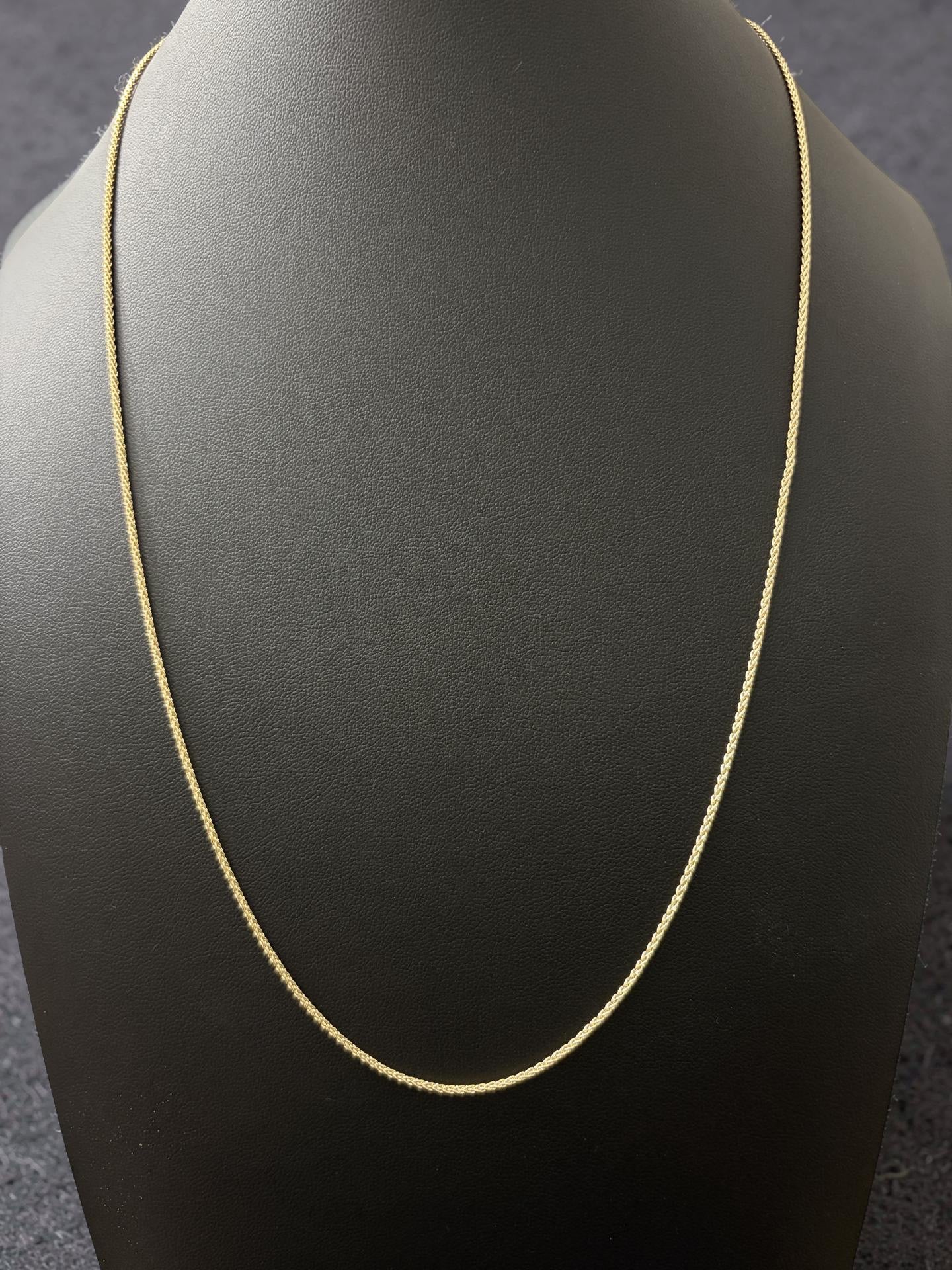 14k Gold Filled in Brass 22in 1.5mm Snake Chain