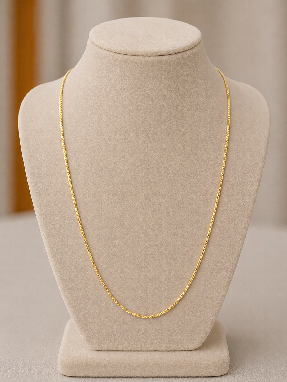 14k Gold Filled in Brass 24in 1.5mm Snake Chain