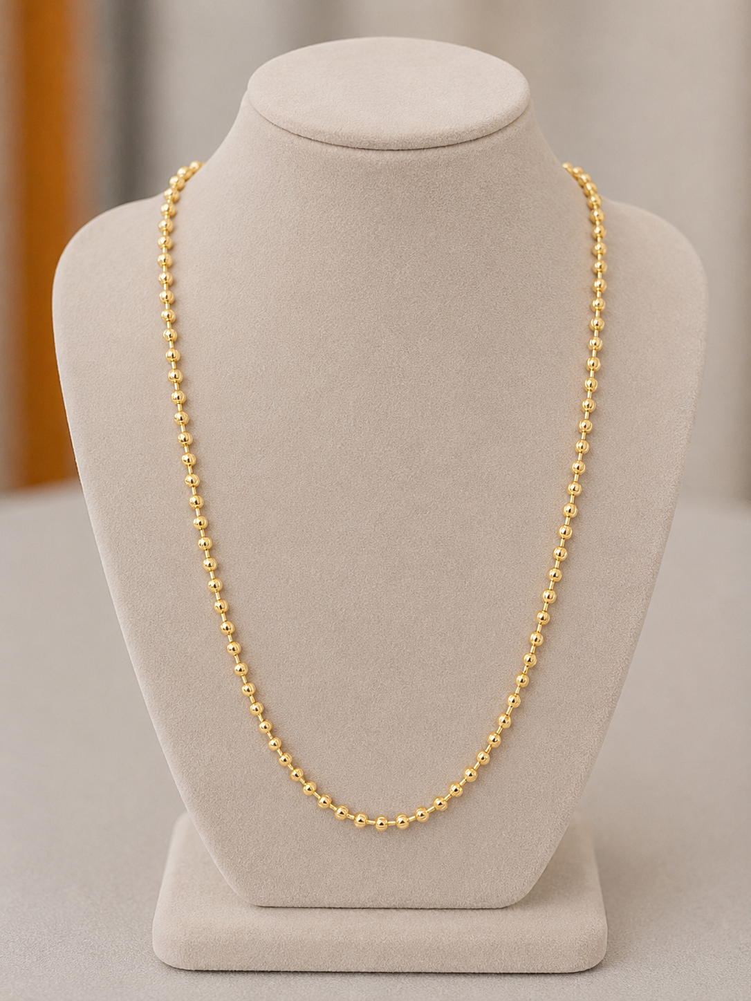 14k Gold Filled in Brass 24in 4mm Ball Chain