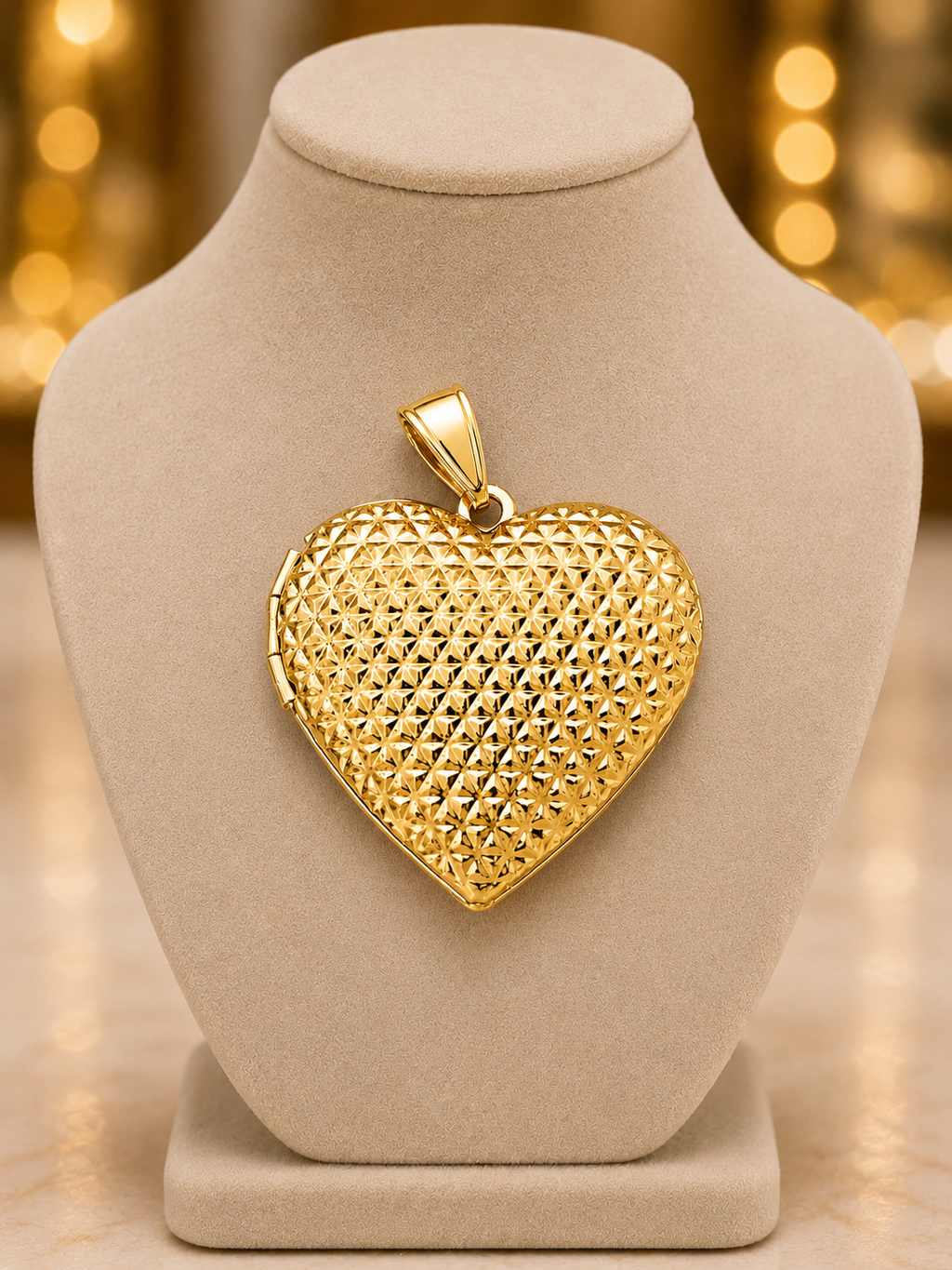 14k Gold Filled in Brass Heart Locket Pendant