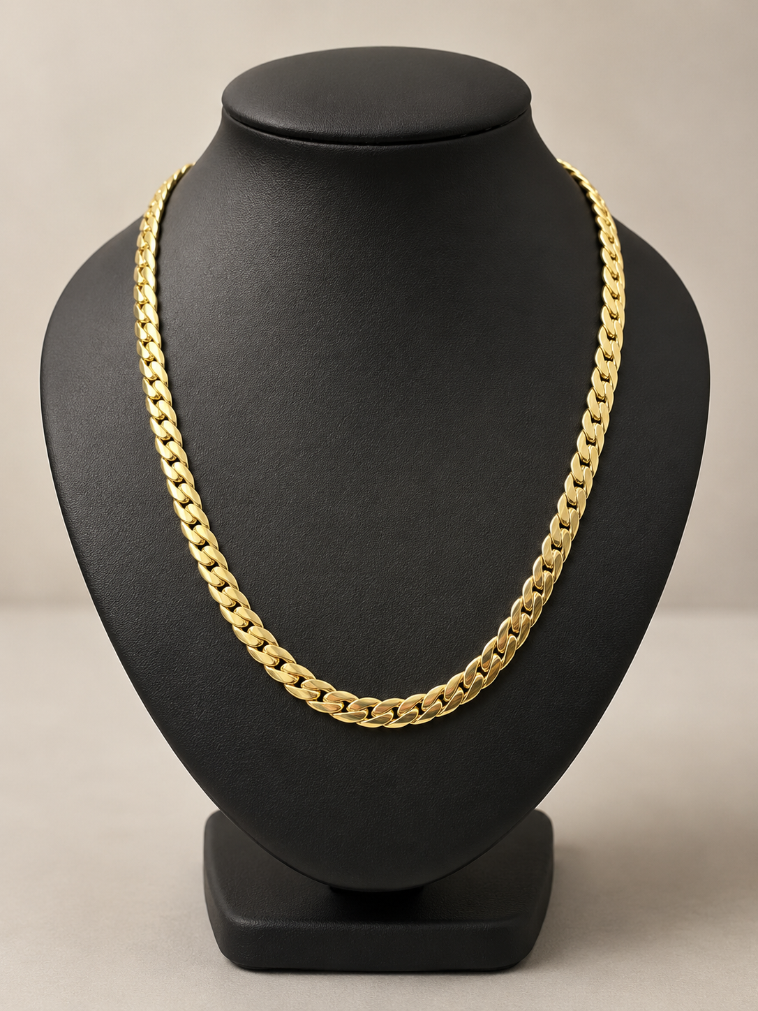 14k Gold Filled in Brass 20in 8mm Miami Cuban Chain