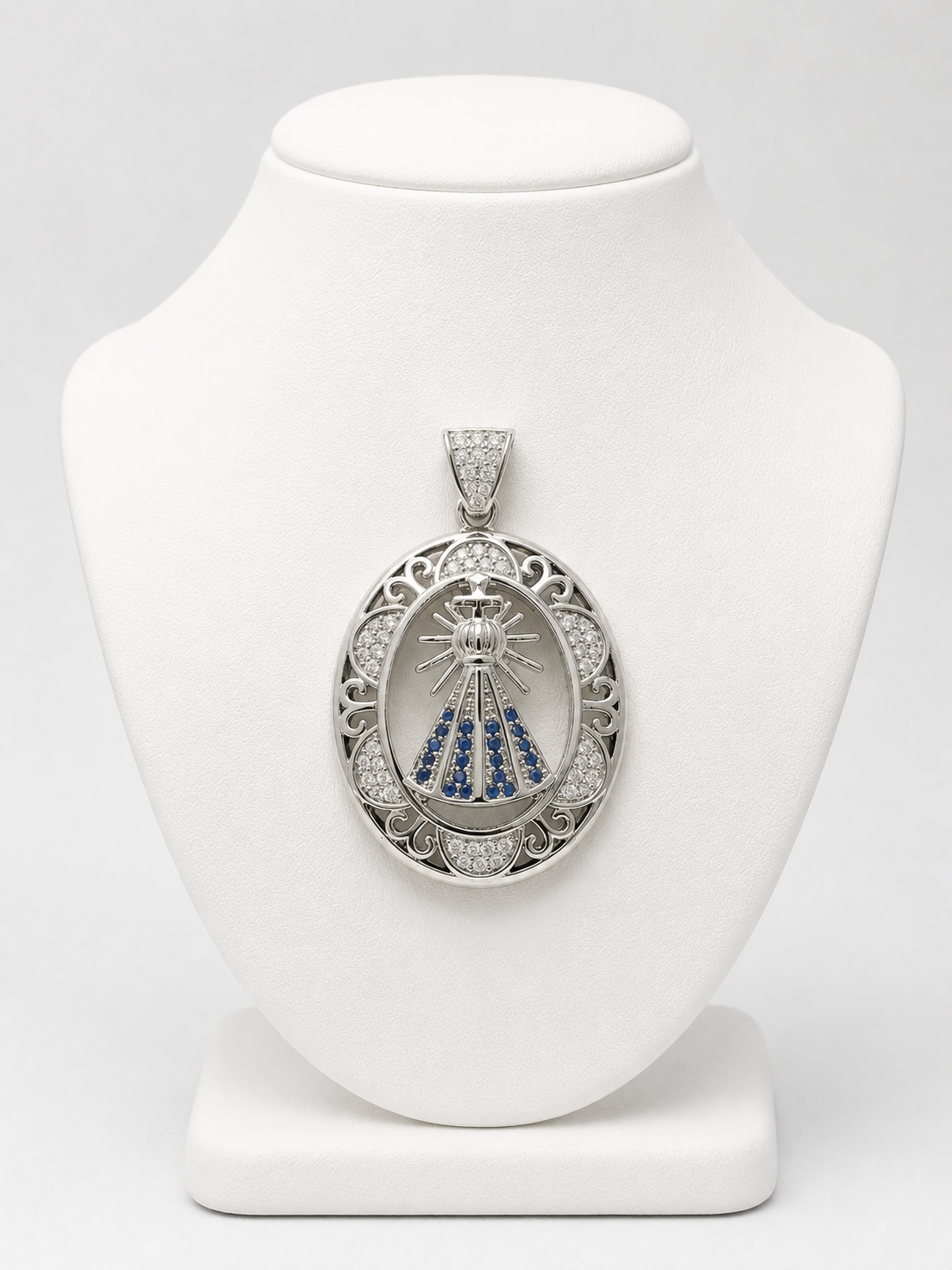14k White Gold Filled in Brass VVS CZ Pendant