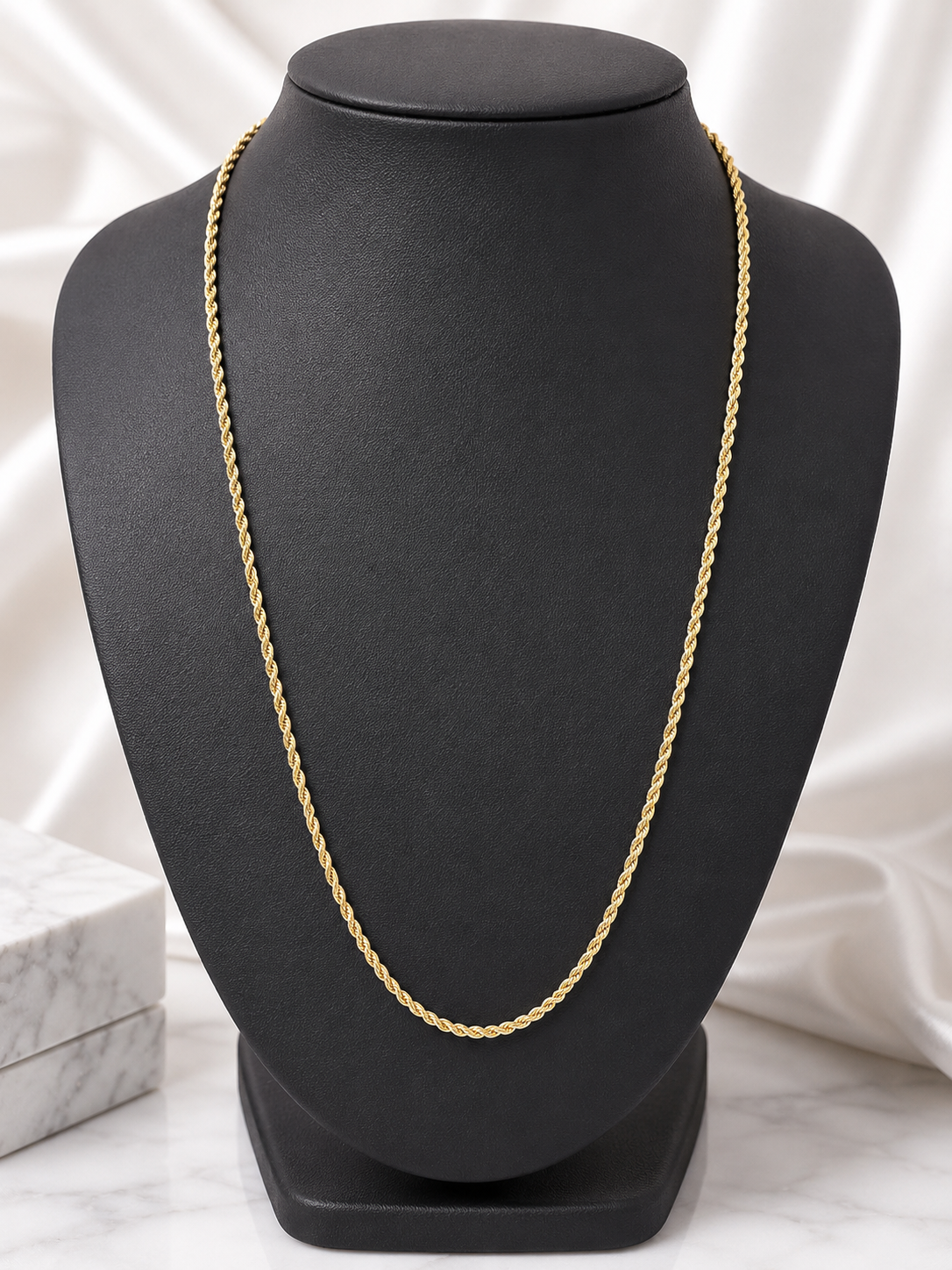 27” 2.5mm Rope Chain – 14K Gold Filled Over Brass Classic Necklace