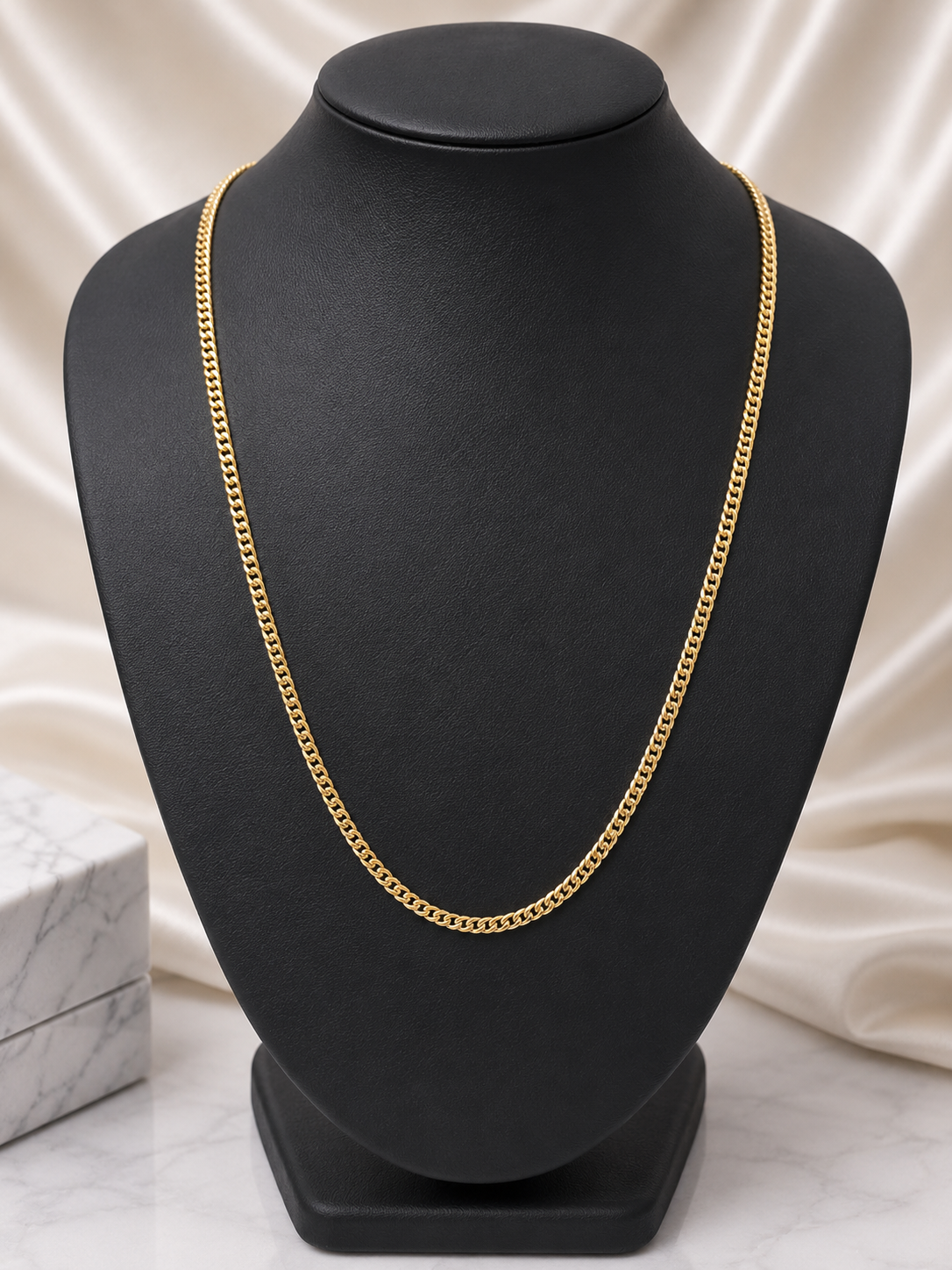 24” 3mm Miami Cuban Chain – 14K Gold Filled Over Brass Necklace