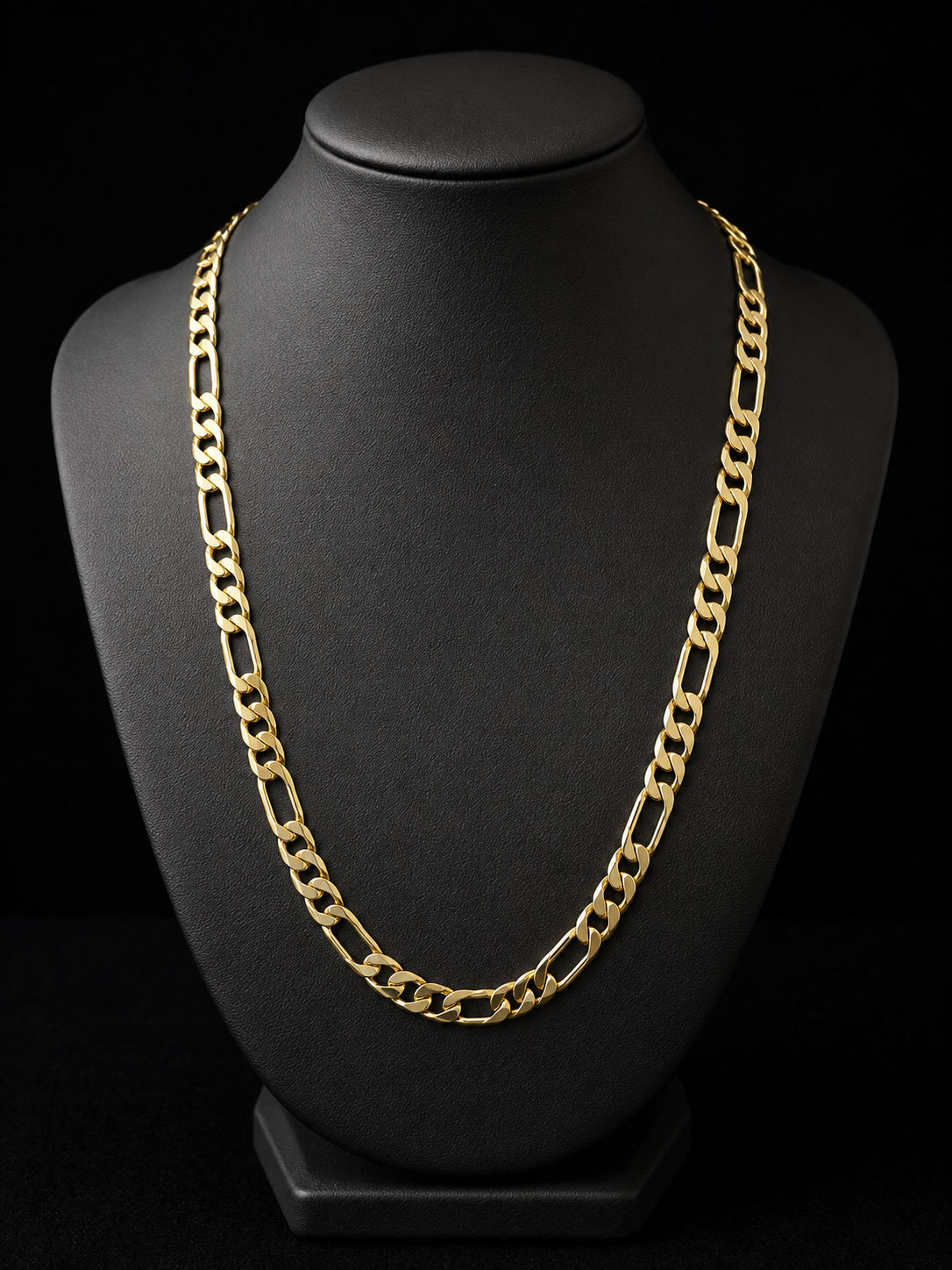 24in 8mm 14k Gold Filled in Brass Figaro Chain