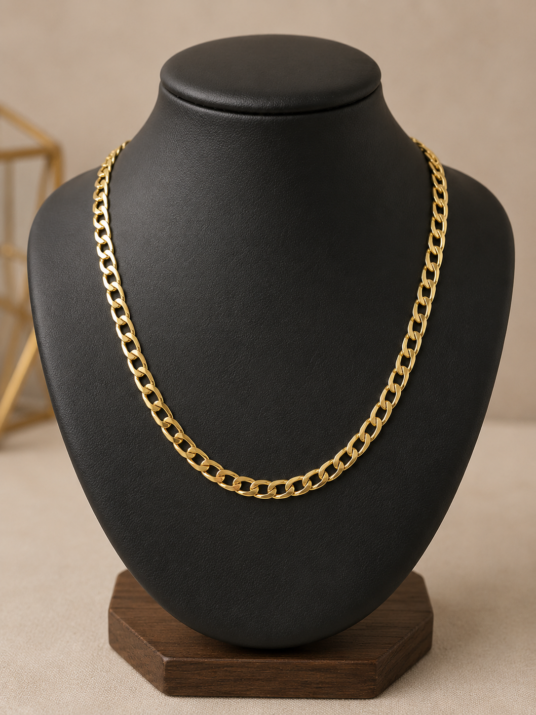 14k Gold Filled in Brass 18in 6.5mm Cuban Chain