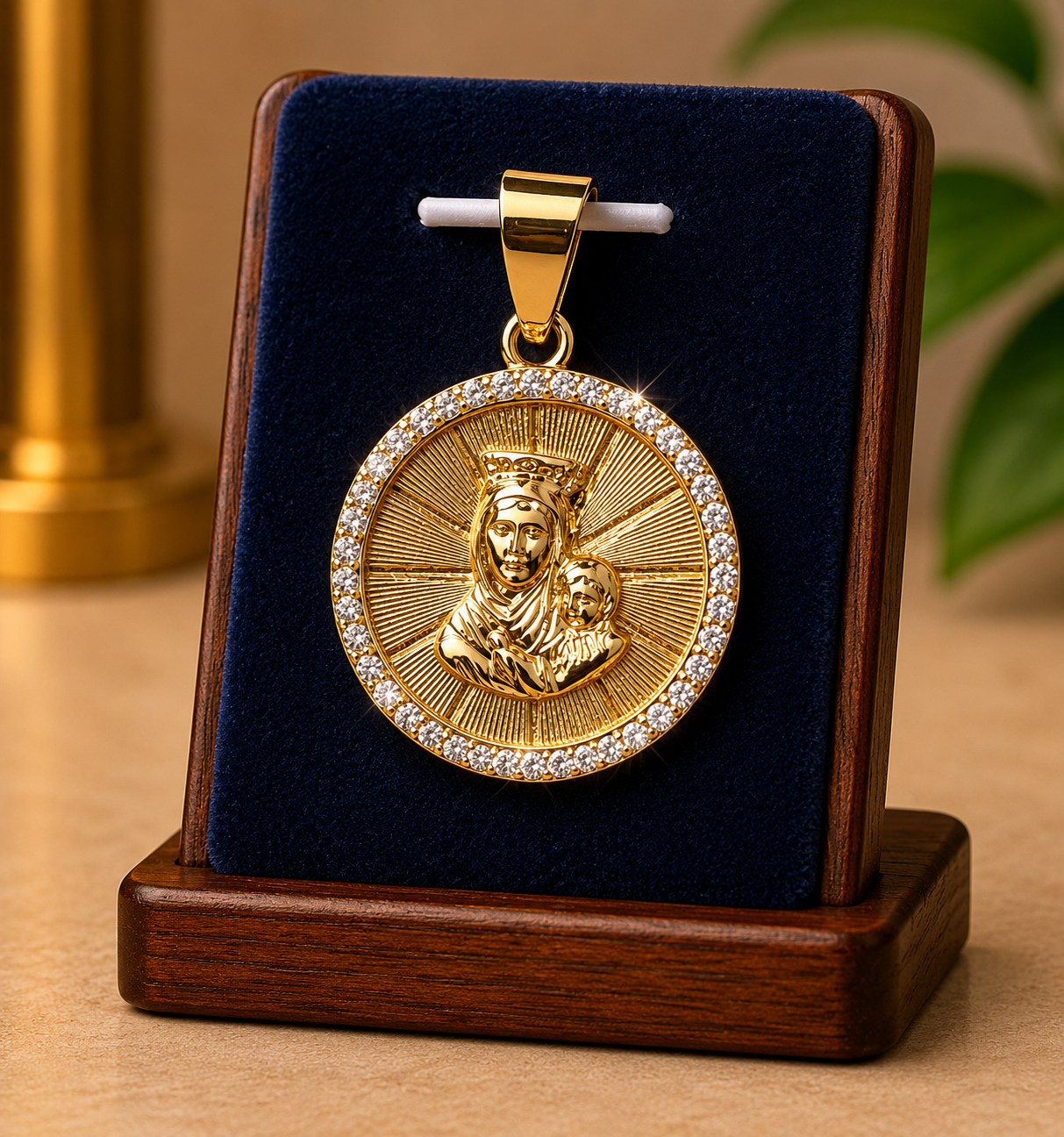 Small 14k Gold Filled in Brass VVS CZ Pendant