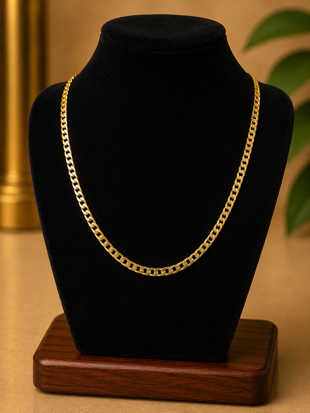 18in 4mm 14k Gold Filled in Brass Cuban Chain