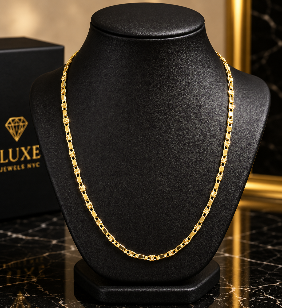 24in 3mm 14k Gold Filled in Brass Valentino Chain