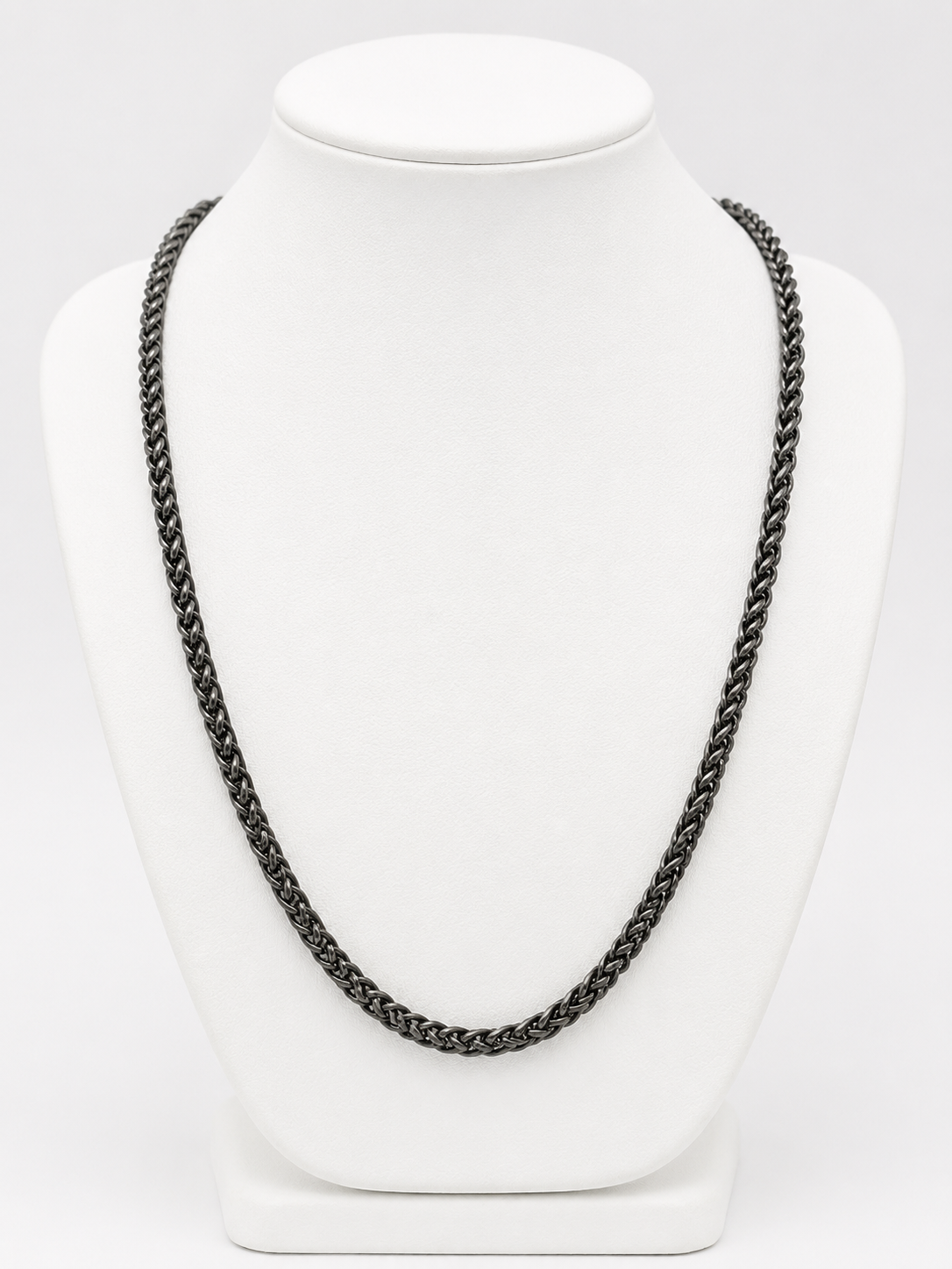 24in 4mm Black Box Chain