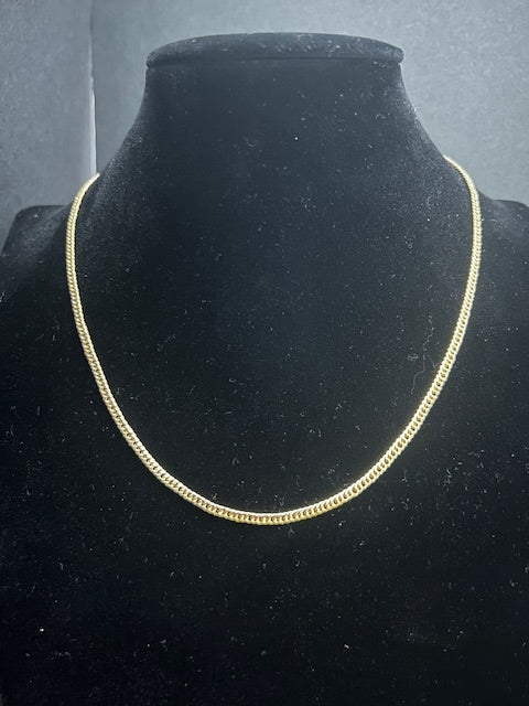 C28 - 14k Gold 3mm Cuban 18 inch