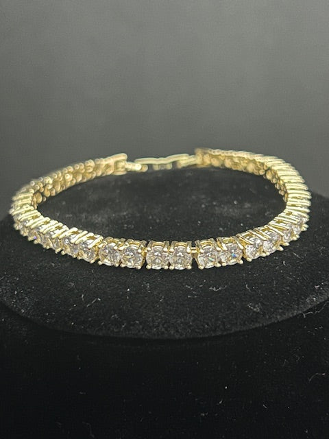 14k Gold Tennis Bracelet 8 inch