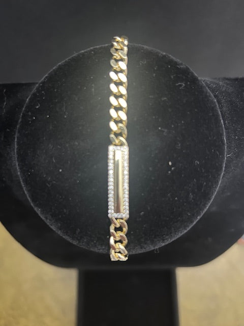 B15 - 14k Gold Cuban ID 7 inch