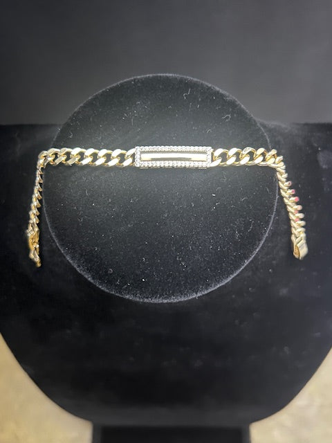 B25 - 14k Gold ID Bracelet 7 Inch