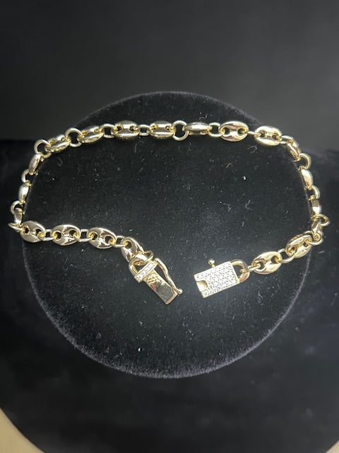 B22 - 14kGold Bubble Gucci 8 inch