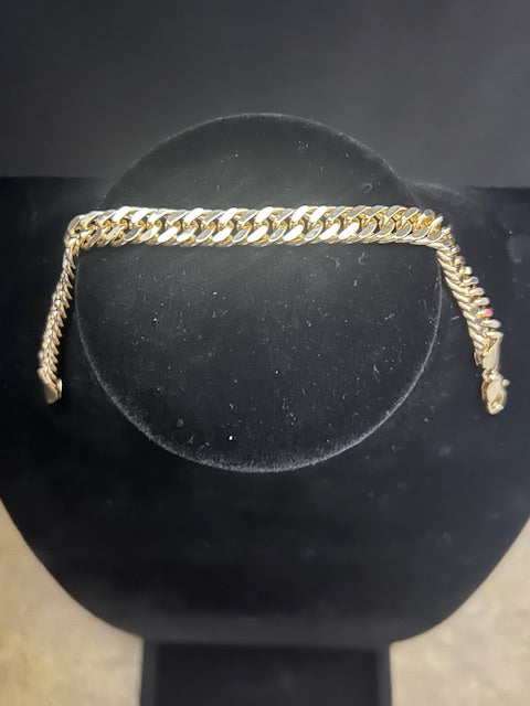 B23 - 14k Gold 7mm Cuban 8 Inch