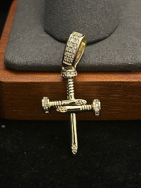 P18 - 14k Gold Small Nail Cross