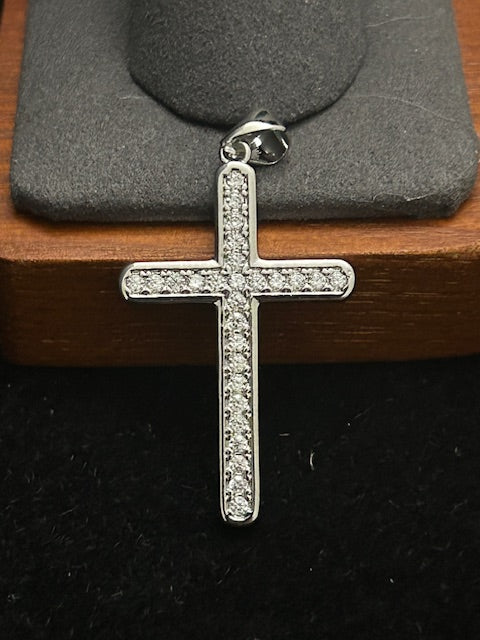 P24 - 14k White Gold Cross