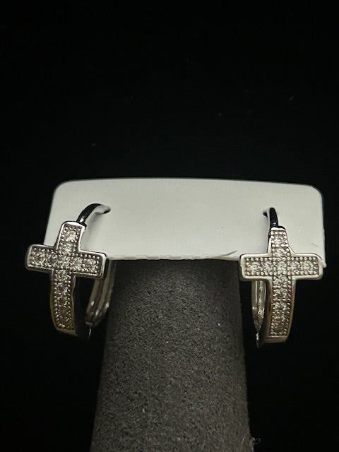E11 - 14K Small Cross Hoops